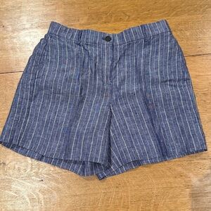 J. Crew Navy and White Striped Shorts small
